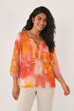 Embellished Tie-dye Blouse - Size: XL
