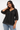 Embellished Neck Blouse in Sheer Fabric- Size: XL