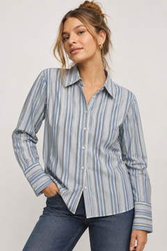 Vintage-inspired Striped Shirt - Size: M