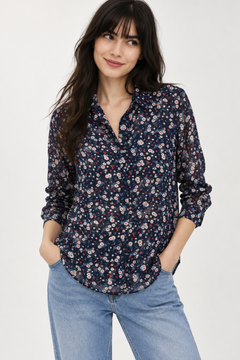 Tiny Flowers Blouse in Lightweight Fabric- Size: S