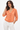 Ruffled V-Neck Blouse in Peach - Size: S/M