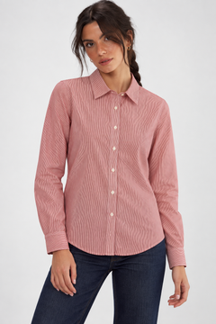 Vertical  Pinstripe Shirt in Cotton- Size: L