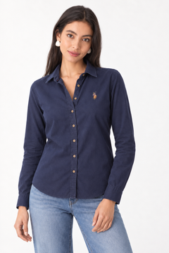♦︎ Navy Blue Cotton Shirt - Size: M/L