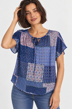 Patchwork Bohemian Blouse - Size: S/M