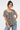 Tie Front Blouse in Earth Colors- Size: S/M