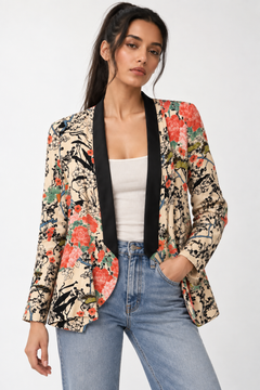 Floral Kimono-Style Jacket- Size: XS/S