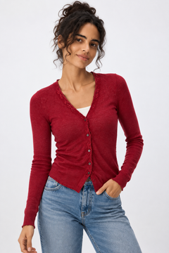 Lightweight Cardigan in Raspberry- Size: XS/S