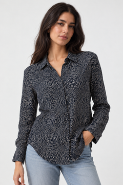 Classic Dotted Shirt in Viscose - Size: S