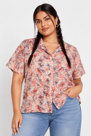 Cotton Blend Shirt in Pastel Colors- Size: XXL