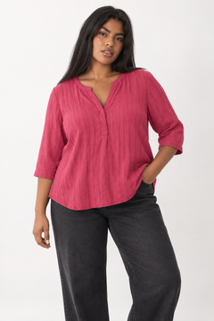 Textured Crinkle Blouse - Size: L (Fits XXL)