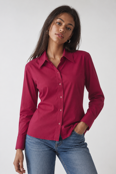 Magenta Cotton Shirt - Size: S