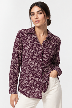 Plum-colored Viscose Shirt - Size: S/M