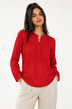 Lightweight Blouse in Bright Red- Size: M