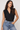 Black Bodysuit with Draped Front - Size: L