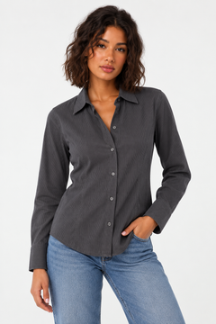 Dark Grey Shirt in Cotton - Size: M