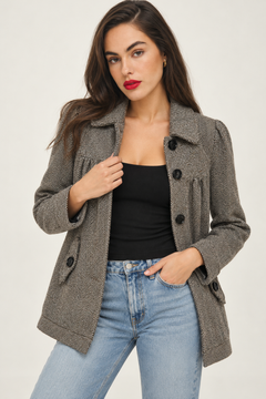 Vintage Coat in Viscose Wool- Size: M