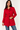 Belted Trench Coat in Bright Red- Size: L