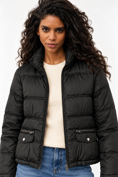 Quilted Down Puffer Jacket - Size: M