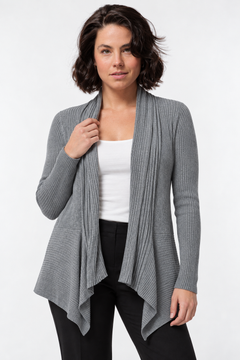 Ribbed Waterfall  Cardigan - Size: XL