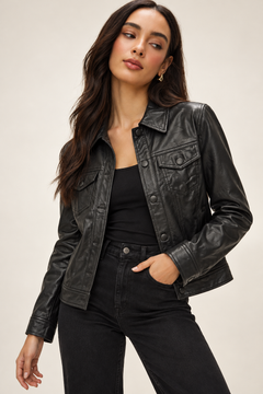♦︎ Faux Leather Jacket - Size: S