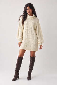 Cable Knit Turtleneck Dress- Size: S/M