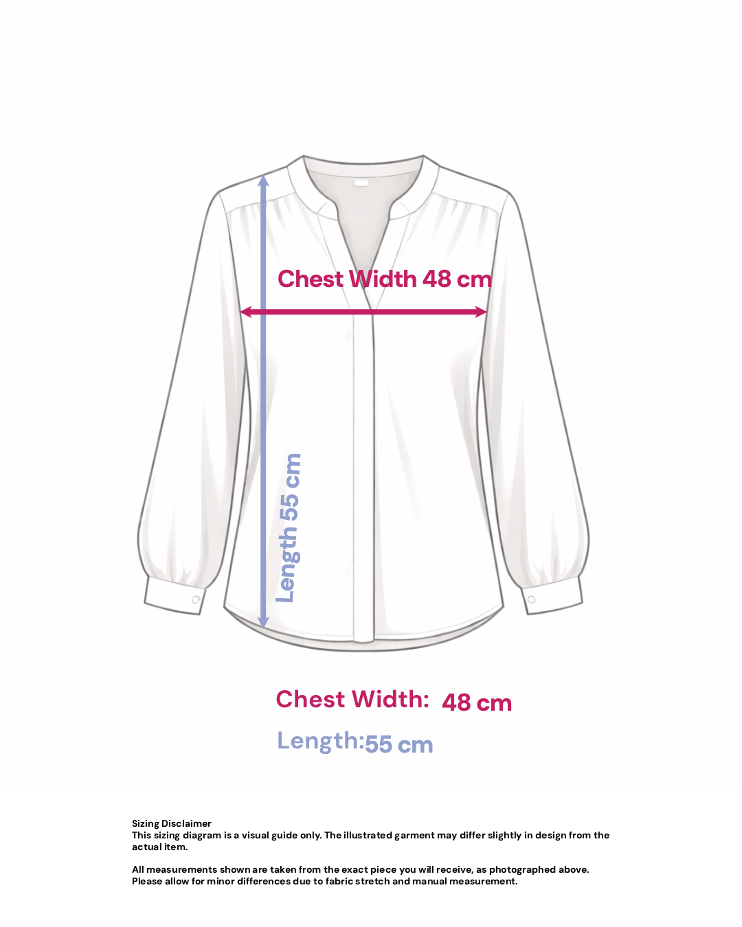 Open Back Blouse with Bell Sleeves - Size: S — measurements