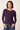 Purple Abstract Swirl Print Top  - Size: L