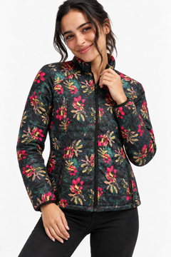 Floral Lightweight Jacket in Vibrant Colors- Size: S