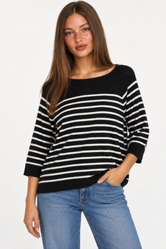 Light Weight Stripped Sweater - Size: M (Fits: XL)