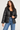 Puffer Hooded Jacket in Black- Size: L