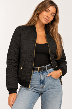 Quilted Bomber Jacket - Size: M