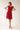 Bright Red Dress with Comfortable Fit- Size: S