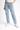 100% Cotton Ribbed Jeans in Light Blue-Size: S/M