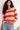 100% Cotton Striped Sweater with 3/4 Sleeve Length  - Size: M