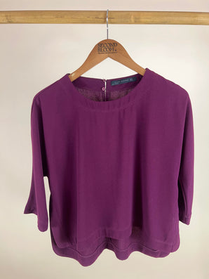 Casual Blouse in Rich Plum Shade- Size: M