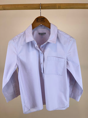 Soft  Lavender Minimalist Shirt - Size: XS
