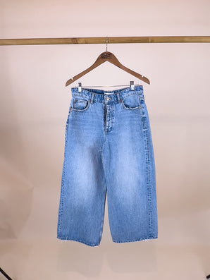 Wide Leg ,Light Denim Blue  Jeans - Size: M
