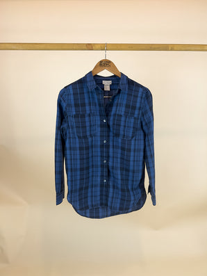 Levi's Navy Blue Button Down Shirt - Size: XS