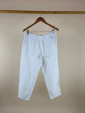 100% Cotton White Pants - Size: M