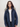 Navy Puffer Coat - Size: 38 EU