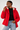 Vibrant Red Quilted Winter Jacket - Size: M