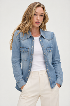Denim Western Shirt - Size: M