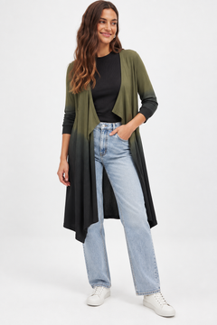 Dip-dye Knit Cardigan- Size: S/M