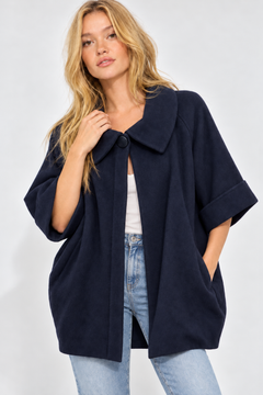 Wool Blend Swing Coat - Size: M/L