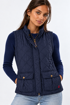 Navy Blue Quilted Body Warmer- Size: M