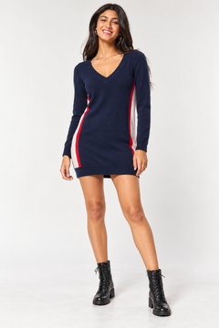 Long Jumper with Color Blocking - Size: S