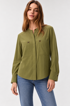 ♦︎ Olive Collared Shirt - Size: M