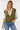 Deep V-neck Vest in Olive Green - Size: XL/XXL