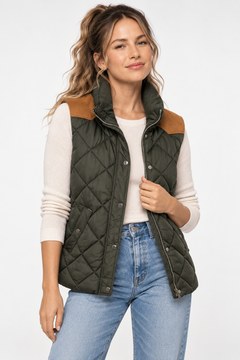 Quilted Padded Puffer Vest- Size: M