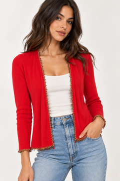 ♦︎  Beaded Trim Cardigan - Size: XS/S